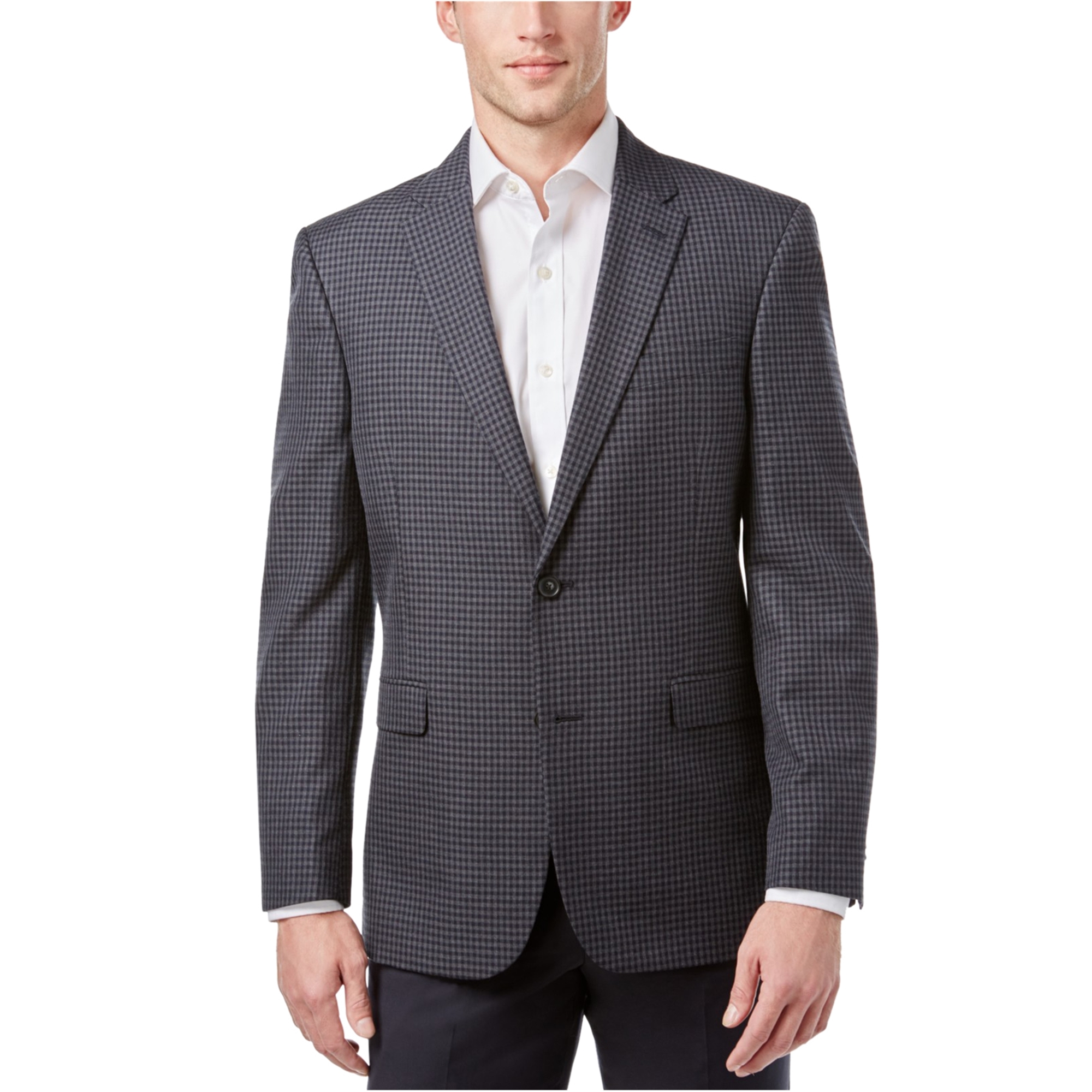 Tommy Hilfiger Mens Professional Two Button Blazer Jacket, Grey, 38 Regular